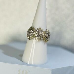 Bomb Party Lemon Cubic Zirconia Ring Size 7 New on Rhodium Plating RG13321